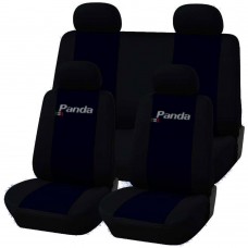 Coprisedili Fiat Panda nuova bicolore blu scuro - nero 1-3